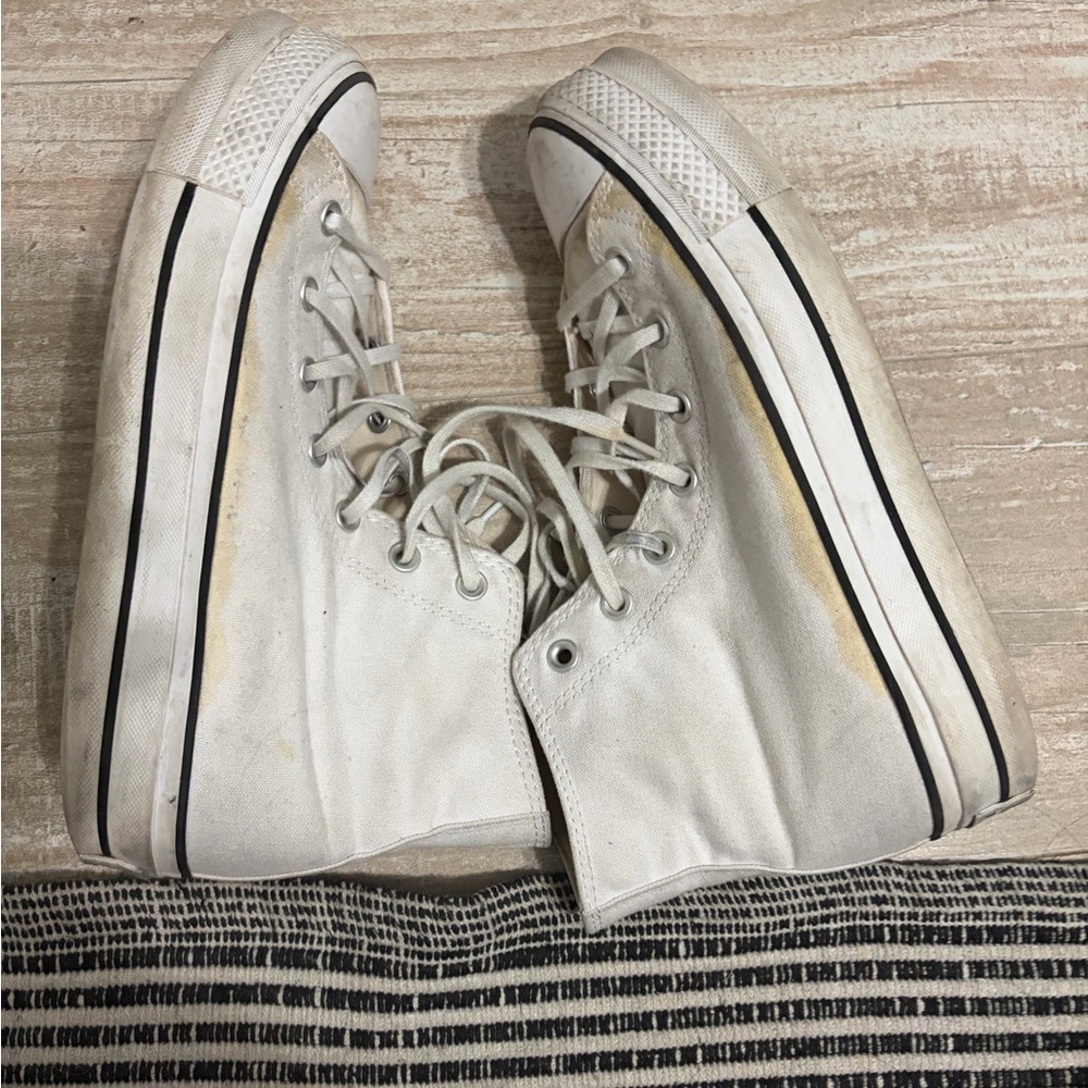 Converse Off-White High-Top platform Sneakers